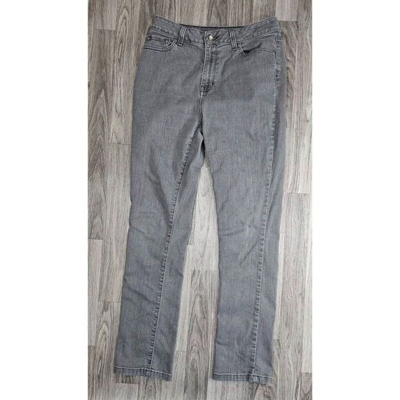 L.L. Bean Womens Size 8 Pockets Classic Fit Grey Denim Jeans - Picture 1 of 12